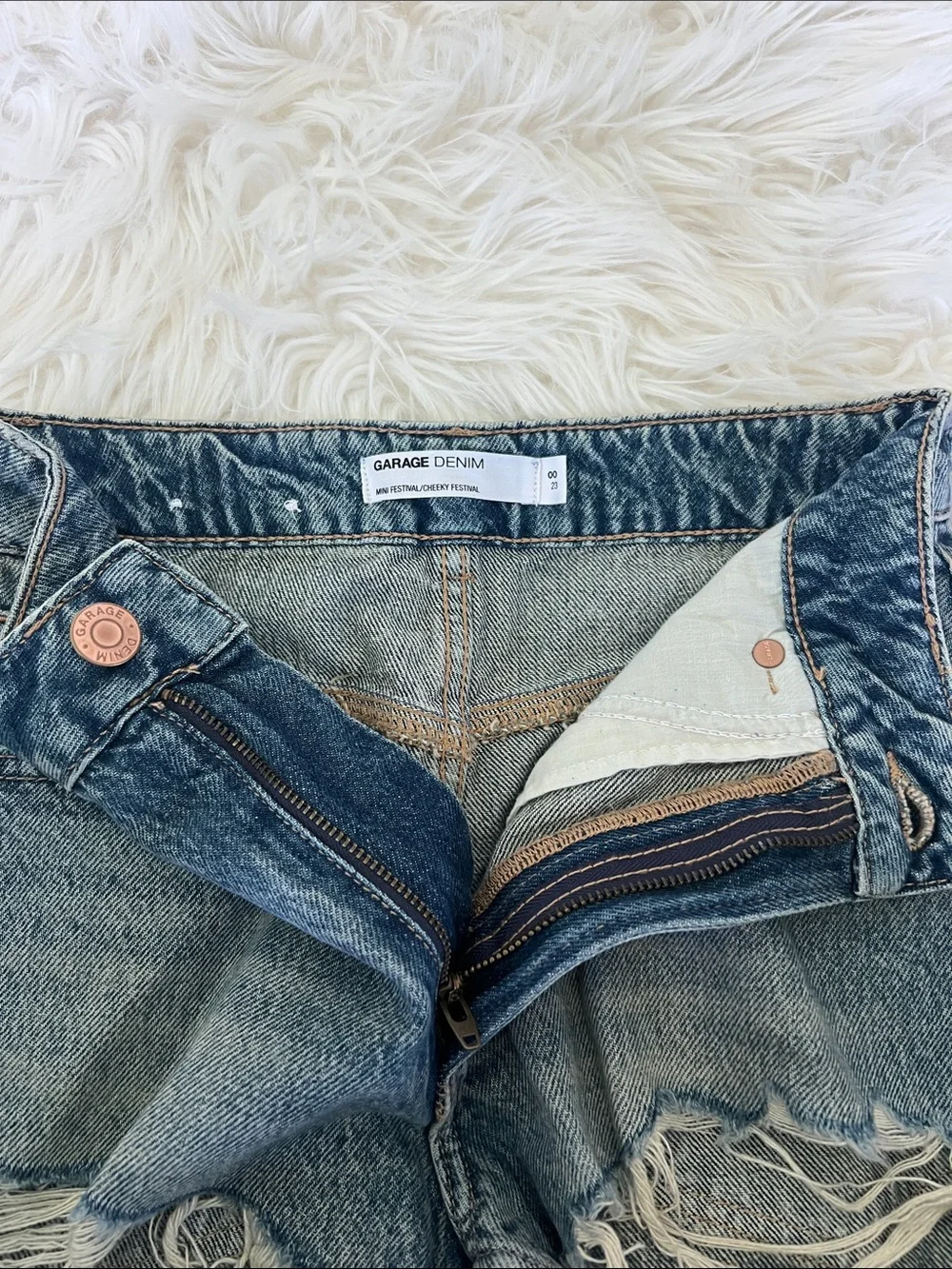 Garage Denim Blue Jean Shorts